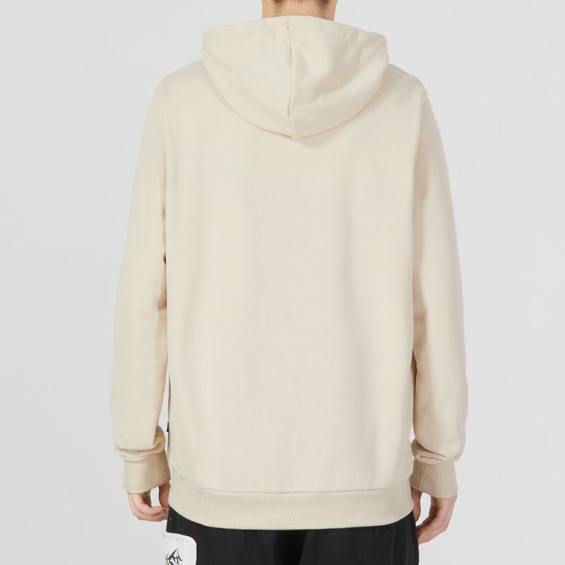 Puma Ess Elevated Logo Embroidered Sport Casual Hoodie Men Tops Khaki 675743-88