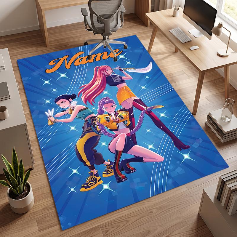 HUNTRIX (59) Personalized Name Office Carpet Stylish Decor for Living Room Bedroom Kitchen