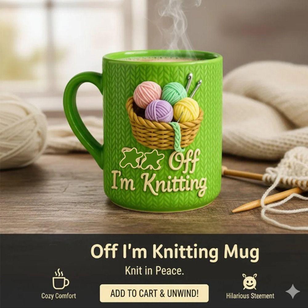 Keramik Sarkastische Keramiktasse 11oz Fassungsvermögen Teetasse Langlebige Stricktasse Bürodekoration
