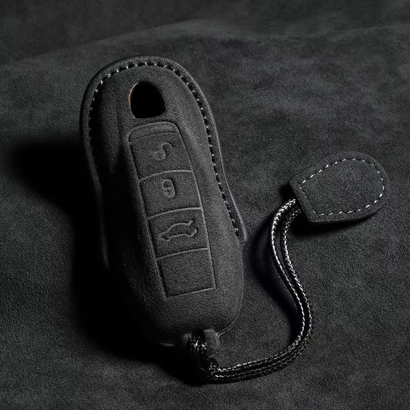 

Car Key Case Leather Cover Shell for Porsche Panamera Spyder Carrera Macan Cayman Cayenne 911 970 981 991 Fob Car Accessories