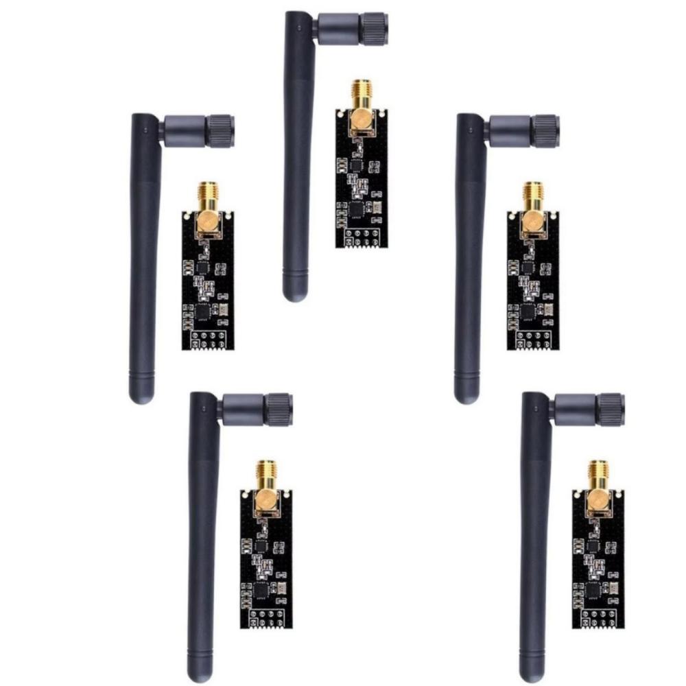 3/5PCS NRF24L01+PA+LNA Wireless Transceiver RF Transceiver Module with SMA Antenna 2.4G 1100m