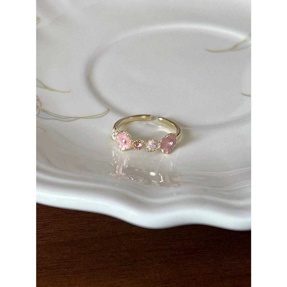 French Retro Blue Butterfly Ring Design Sense Temperament Personality Simple Cold Sense Versatile Ring