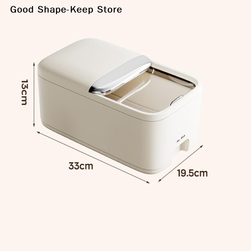 10KG Rice Storage Box Home With Lid Insect Proof Moisture Proof Rice Box Grain Sealed Jar Kitchen Container Storing Dry Grain