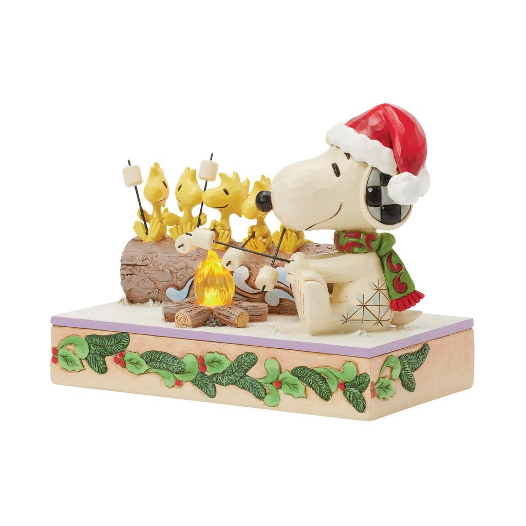 JIM SHORE Snoopy Woodstock Roasting 6017235 & <Christmas>