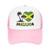 Jamaica I Love Jamaican Flag Mesh Baseball Cap Unisex Sport Sun Hat  Hats Adjustable Sun Hats Summer Trucker Hats