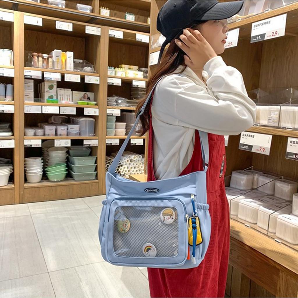 Fashionable Ita Bag Crossbody Bag Cute Pin Display Bag Messenger Shoulder Bags Great for Travel School and Work