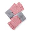 Gloves Autumn And Winter Half-finger Gloves Female Gloves Flip Mittens Christmas Wool Mittens