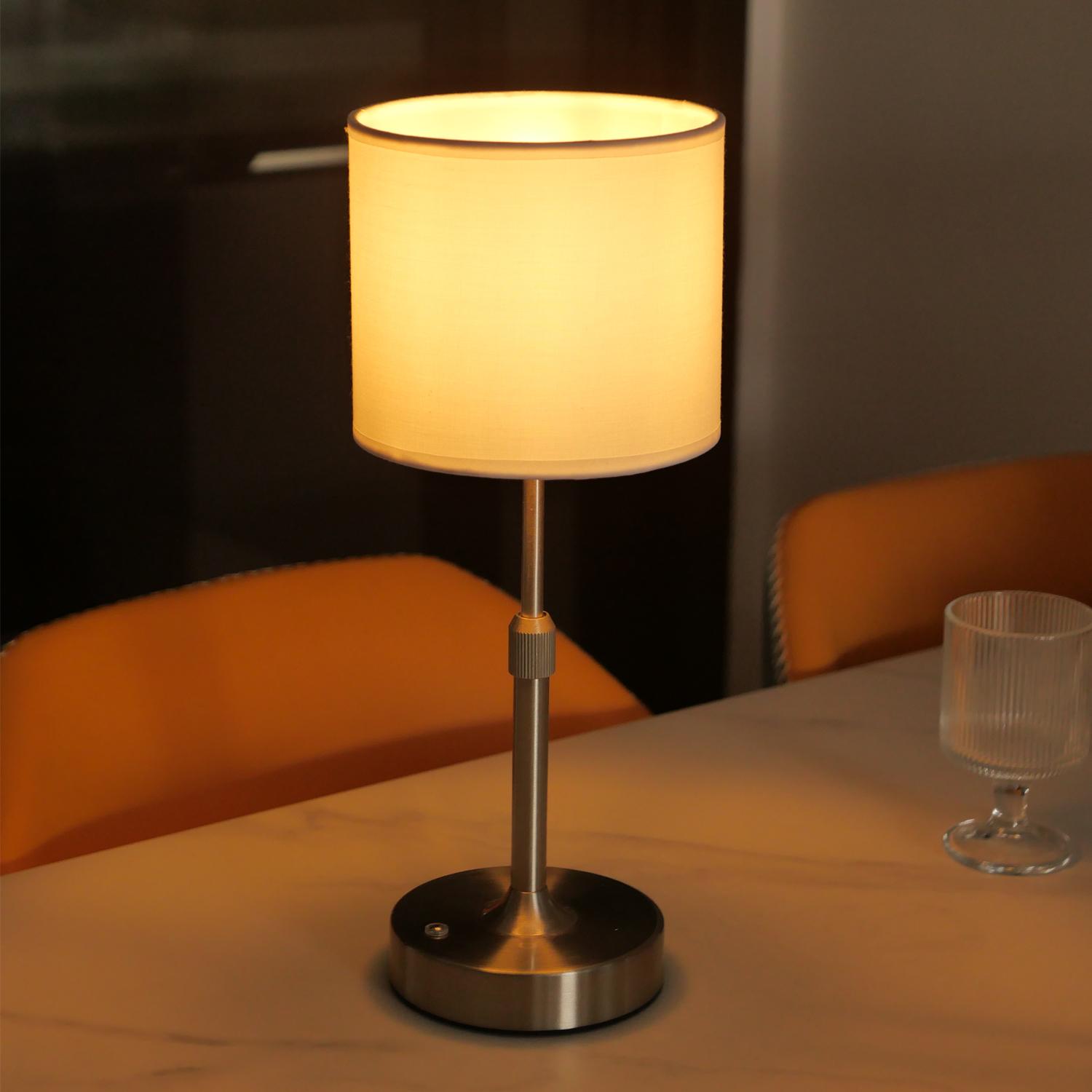 

Перезаряжаемые беспроводные светодиодные настольные лампы, лампы для декора комнаты, освещение для гостиной, обеденный стол, кемпинг, длинное освещение серебряный