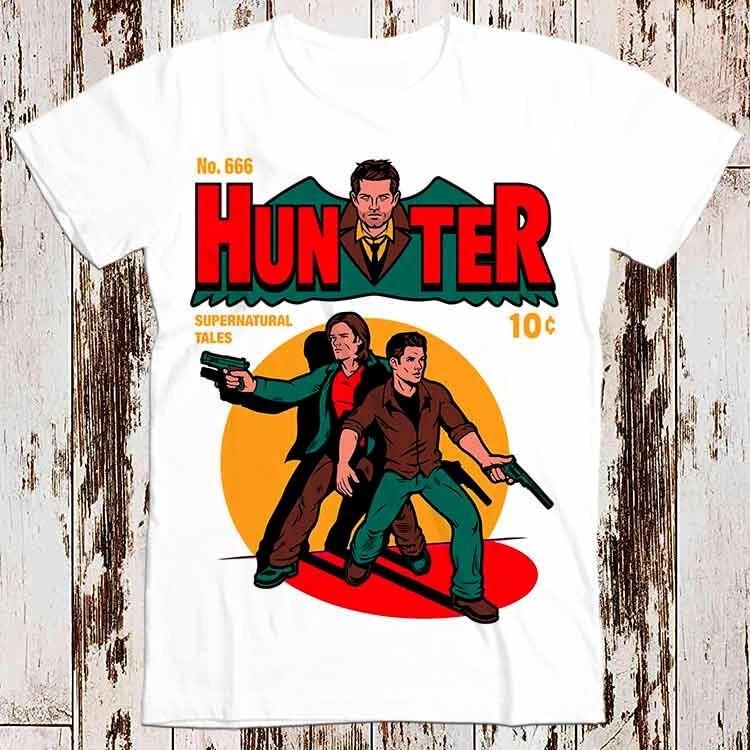 Hunter Comic Cool T Shirt Cartoon Supernatural 10c Vintage Parody Retro Top 8366 3XL