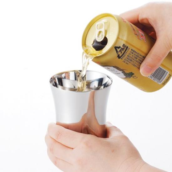 Yoshikawa Tumbler Silver 435ml 2pcs Polishing Syndicate YJ1306 Highball/Beer
