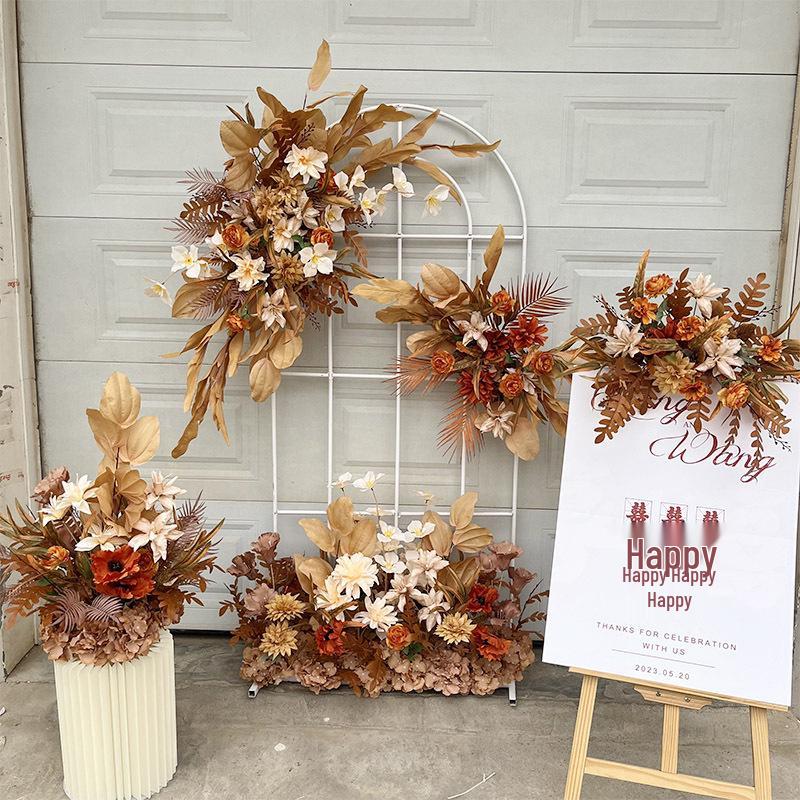 Complete Wedding & Banquet Artificial Flower Set: Ground Rows & Table Decor