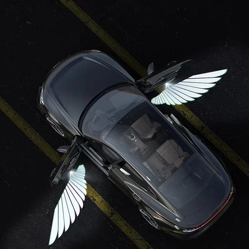 2PC Wireless Led Car Door Welcome Laser Projector Logo Shadow Night Light Car Styling Courtesy Lamp Car Accessories Kits For BYD