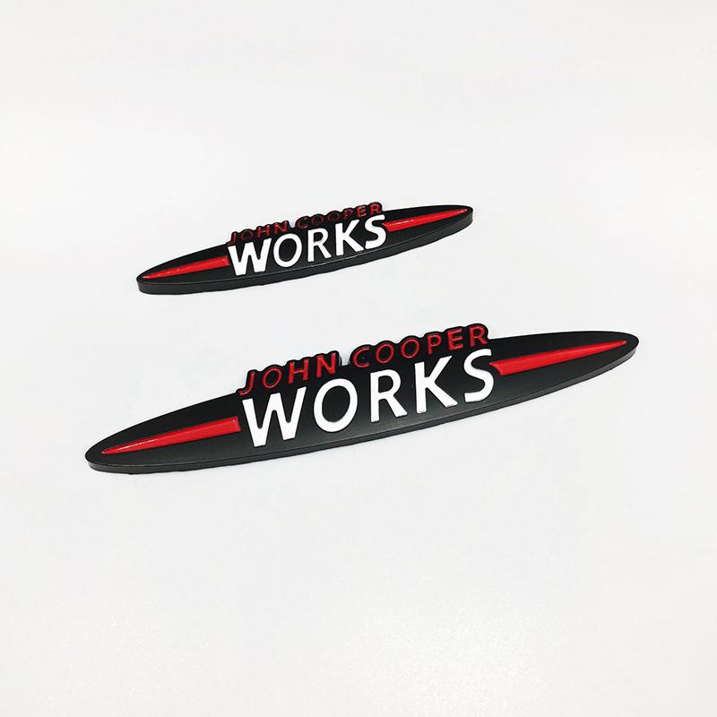 3D Metal Chrome Black Logo Works Emblem Car Front Grill Badge Trunk Sticker For R53 R56 Decal Accessories