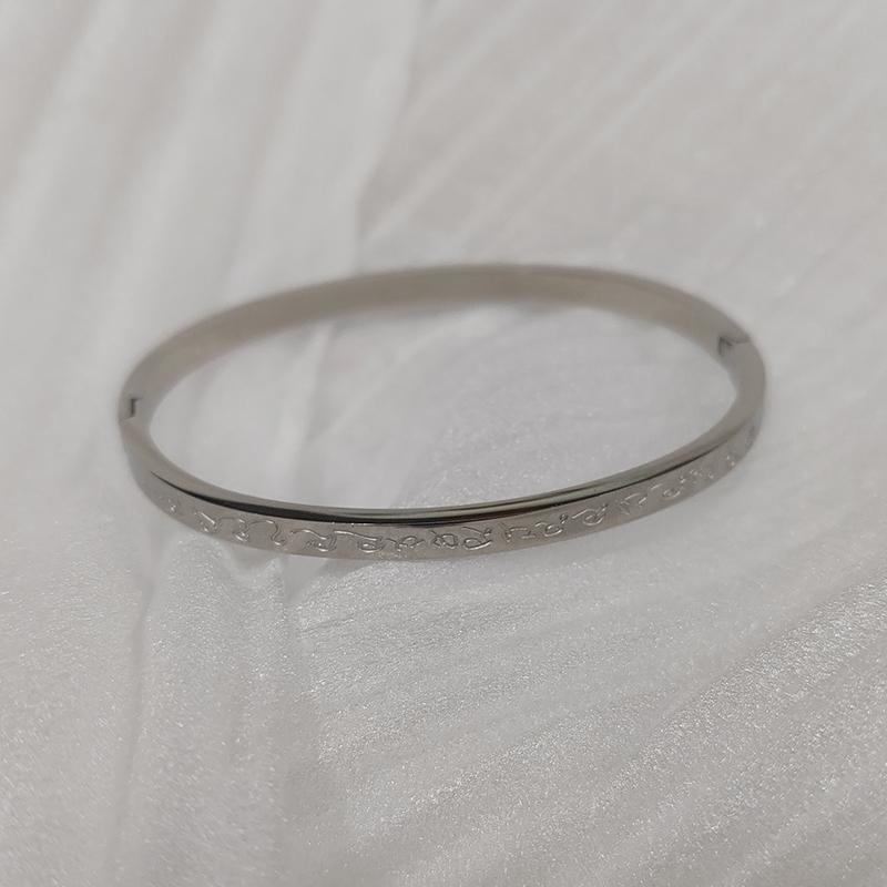 

Тайский Вен Писание Открытый Браслет Для Женщин Девушек Ювелирные Аксессуары Подарки серебряный