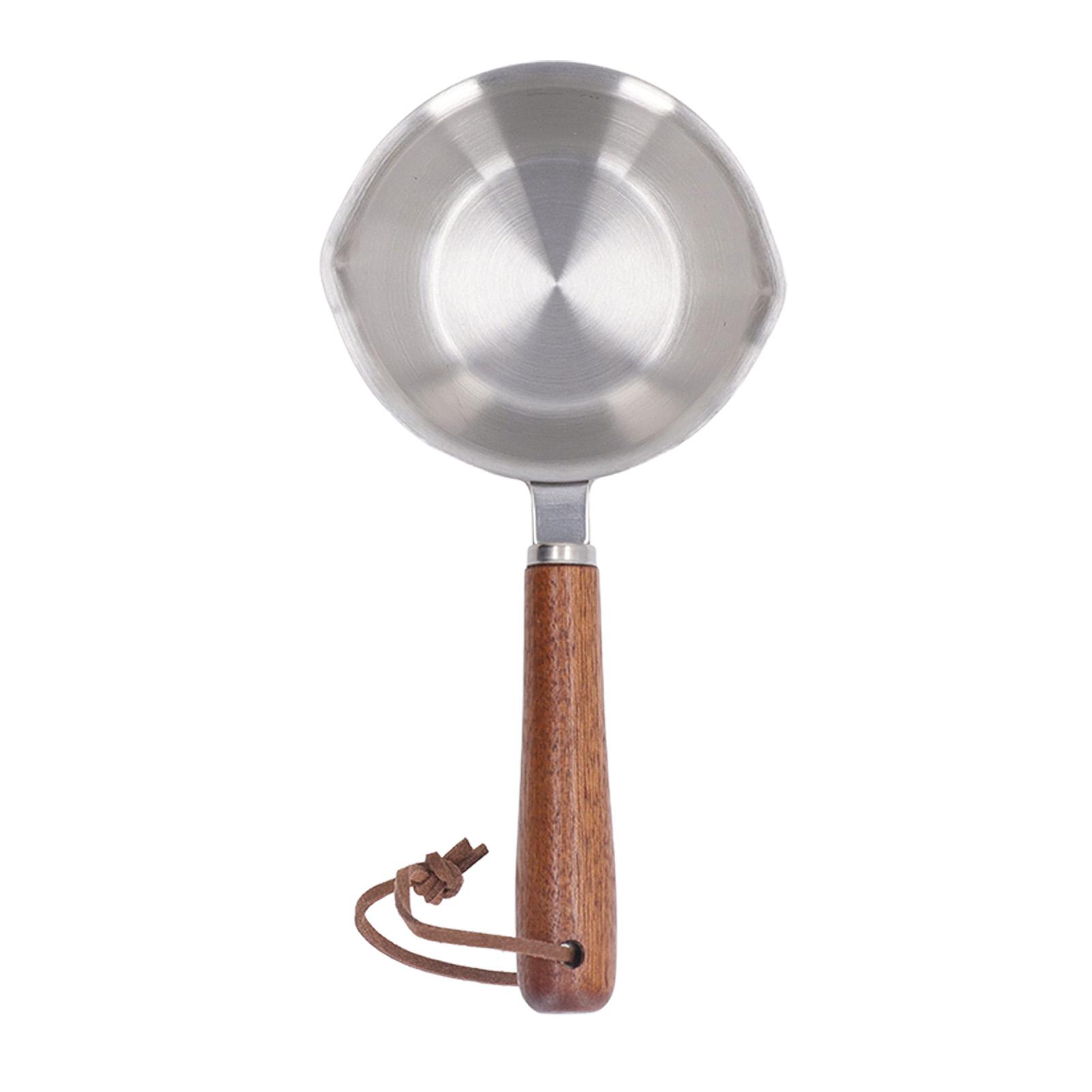 

Подогреватель масла из нержавеющей стали с деревянной ручкой, 3-слойная многофункциональная кастрюля для растапливания масла, для масла, молока, кухня 120 мл L