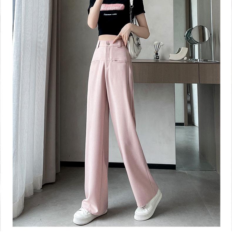 Light and Breathable  Suit Pant for Women with Relaxed Wide-leg Trousers