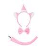 Fantasia de Role Play Animal Gatos Faixa de Cabeça de Gato Cauda Gravata Borboleta Saia Acessório de Fantasia de Gato para Halloween Crianças Menino Menina Cosplay