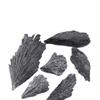 1 pcs Electroplated black tourmaline, peacock blue feathers, crystal clusters, mineral specimens, Taijing karst caves, modern decoration