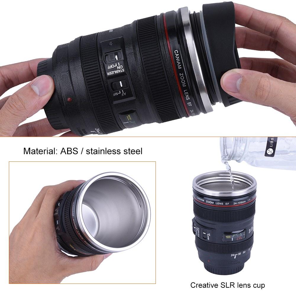 Insulated Flask 6Types  Camera Lens Shaped Insulation Cup Stainless Steel Insulated Travelling Flask Travelling Flask