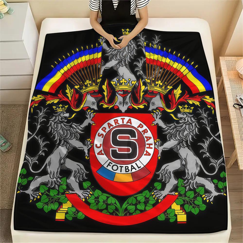 AC Sparta Praha logo  FlAannel Blanket, High quality Comfortable for All Seasons, Home Decor, Warmth and Comfort