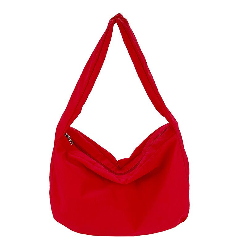 Autumn and Winter New Relaxed Canvas Bag Women's Oxford Cloth Solid Color Cloth Bag Casual Shoulder Messenger Bag