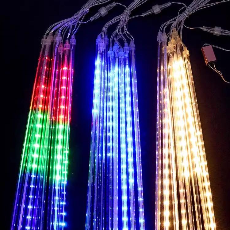 Waterproof Colorful Meteor Shower LED String Lights for Outdoor Decoration