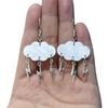 Creative Gradient Rainbow Cloud Acrylic Earrings - Unique Design for Women