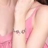 Silver Plated Fashion Women Bracelets Heart Clasp Snake Chain Basic Charms Bead Making Bracelet Diy Jewelry Gift