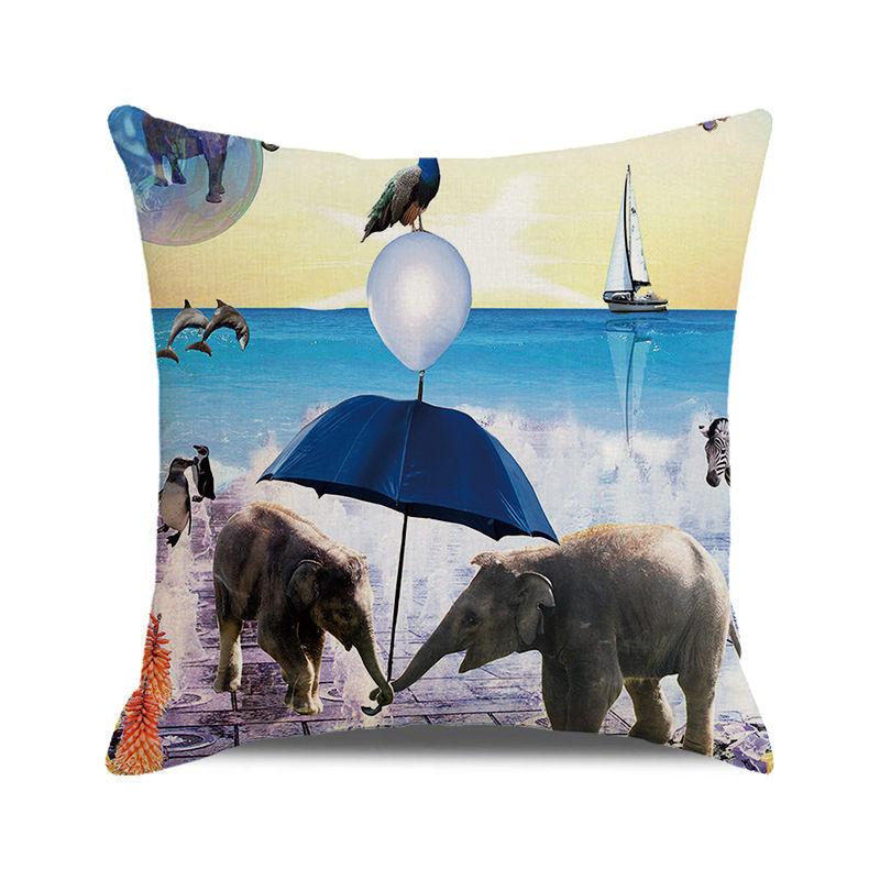 Home Decor Underwater World: Sea Creatures & Mysteries Pattern Cushion Cover Suitable for Sofa Bedroom Car Pillow Cover