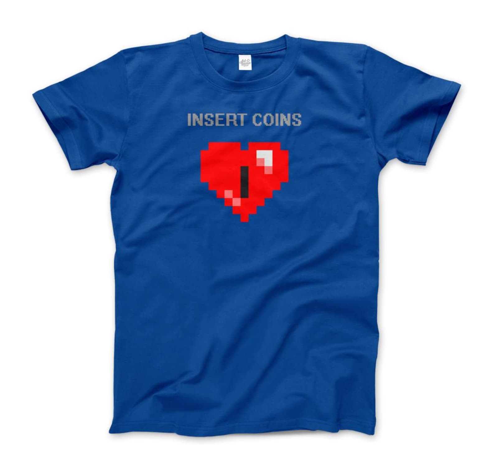 Insert Coins, 8-bit Heart T-Shirt S