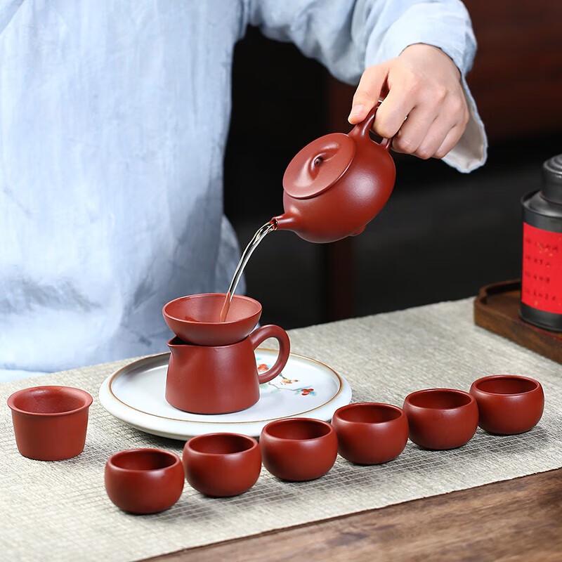 Sun Huan Da Hong Pao Zisha Stone Scoop Tea Set