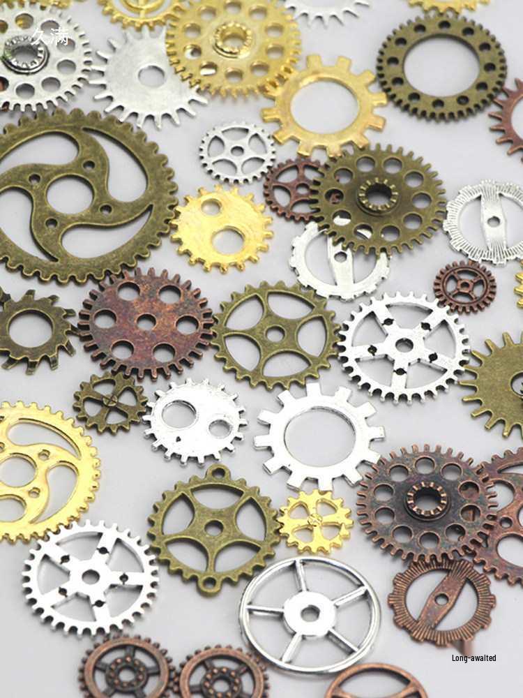 Mixed Color Metal Sawtooth Gear Ornament Epoxy Resin DIY Kit