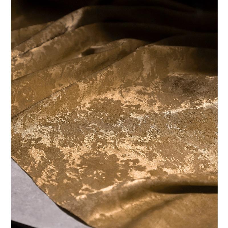 Vintage Brown Jacquard Satin Fabric Soft
