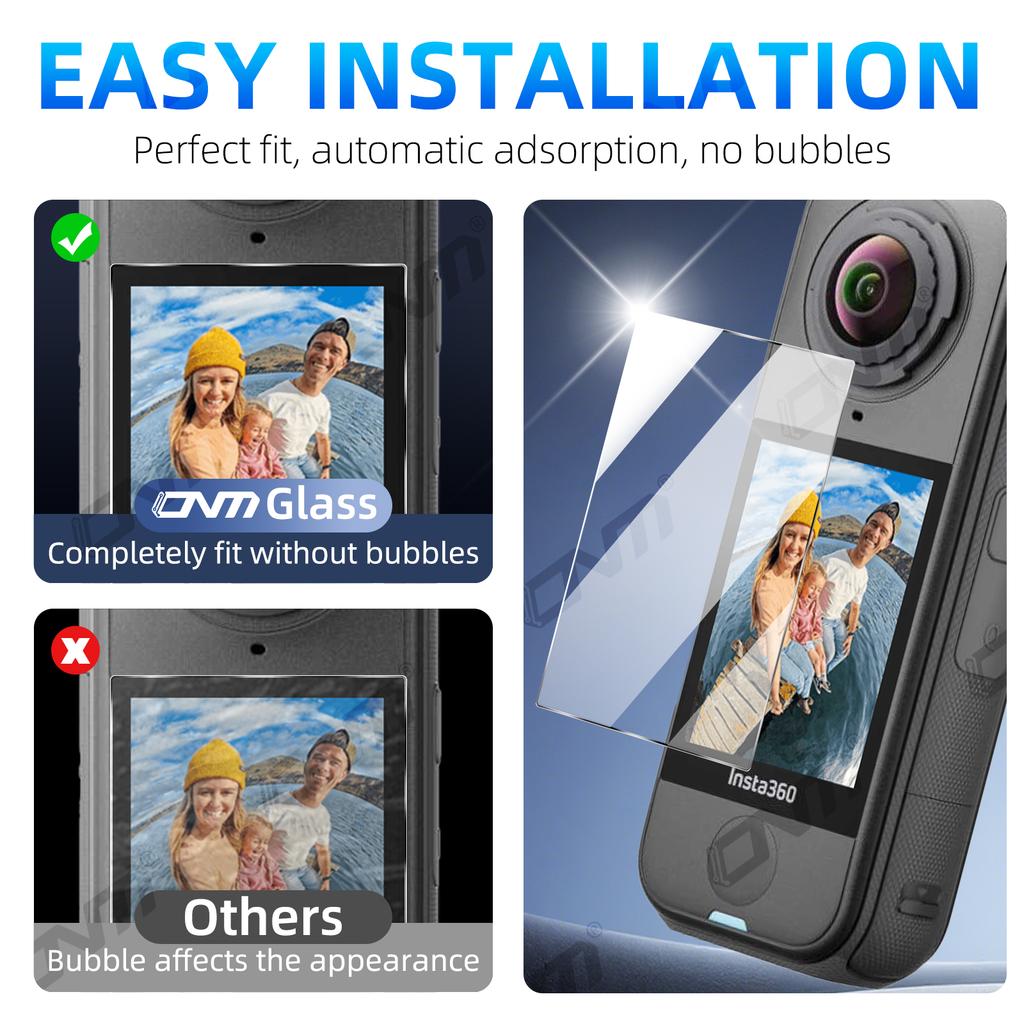 Tvrzené sklo Ochrana displeje pro Insta360 X4 Air - Anti-Scratch Anti-Fingerprint HD Clear Film pro Akční kameru