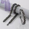 Retro Black Cuban Chain Bracelet Necklace with Multiple Chains Options