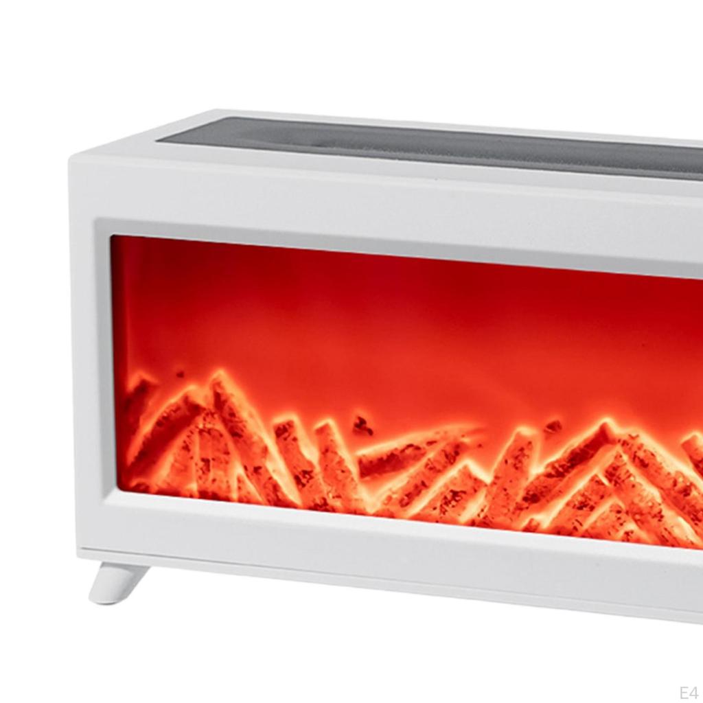 Plamenový aroma difuzér Zvlhčovač Stolní mlha pro kancelářský stůl Domov Černý