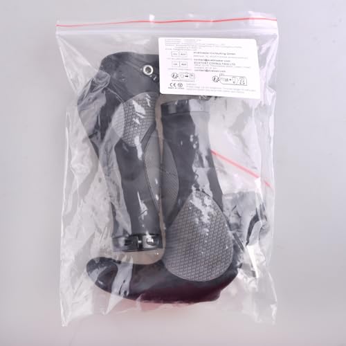 TRIWONDER Ergonomic Bicycle Handlebar Grips with Bar Ends, Rubber and Horn Handlebars for MTB, Cross Bikes, and Mountain Bikes (Black - 143mm)