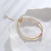Natural Pearl Bracelet Natural Strawberry Crystal Splicing Bracelet Bangles Women Fashion Jewelry accessories Gift