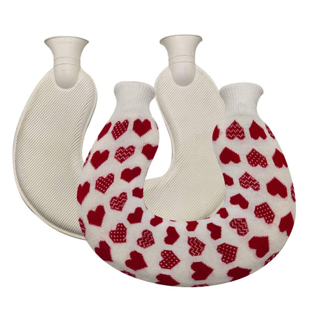 

High Quality Soothing Aching Hot Water Bag U Shaped with Cloth Cover Hand Warmer 1L Neck Shoulder Warmer