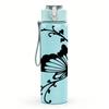 1PC Swirl Frame Butterfly Line 750ml Color Plastic Sports Water Bottle Leakproof Flip Straw Lid Suitable for Sports Office Home Use