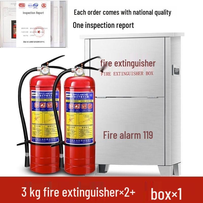 4kg Portable Fire Extinguisher Set - 2-Pack for Schools and Factories