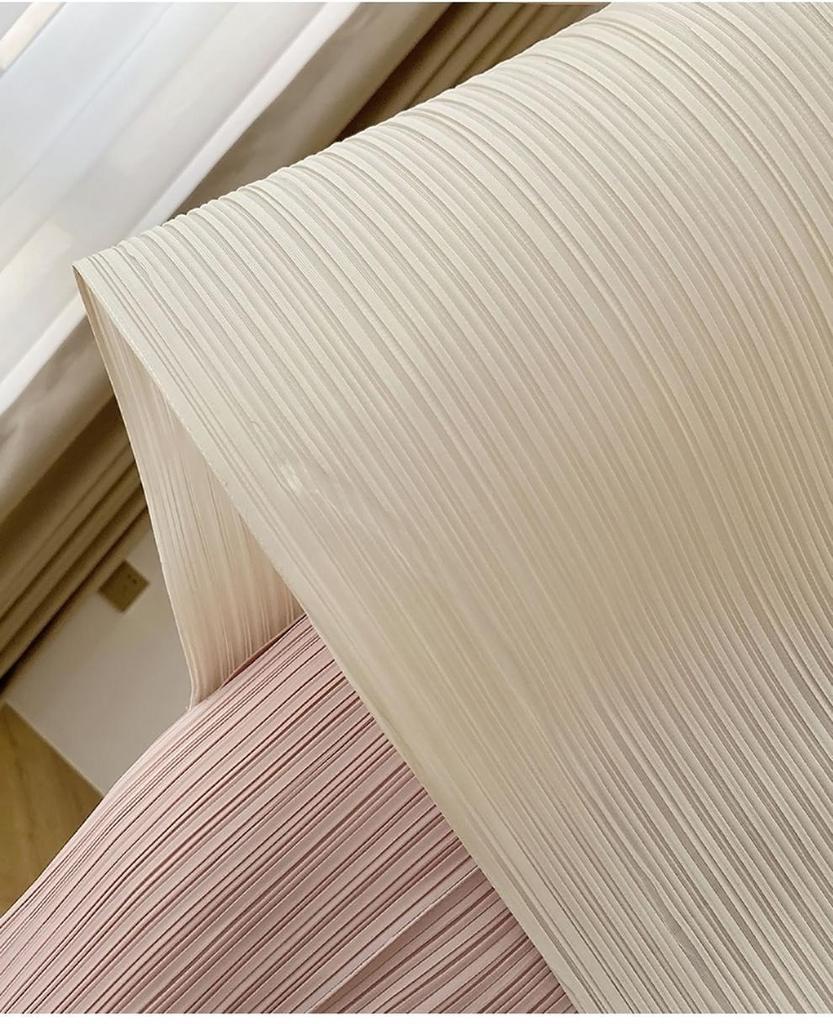 Miyake Pleats Women's High-End Plus Size Stretch T-Shirt - 2025 Summer Trend