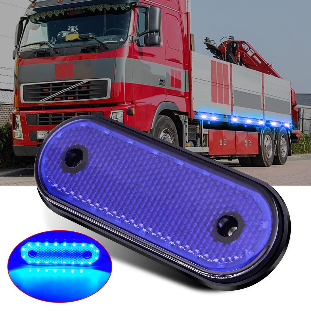 Aoling Truck Side Marker LED, Side Marker 24V Blue Vehicle