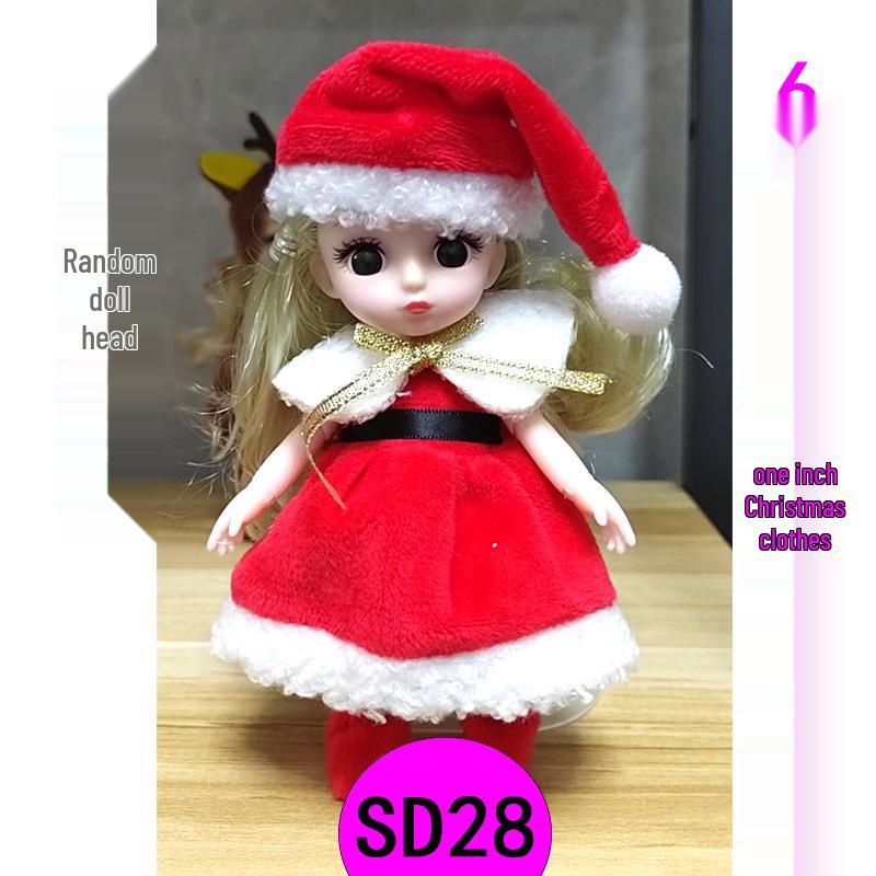 16cm 8-Point BJD Princess Doll with Denim Wedding Dress & Accessories - 6" Dress-Up OB11 Clothes, Tops, and Shorts