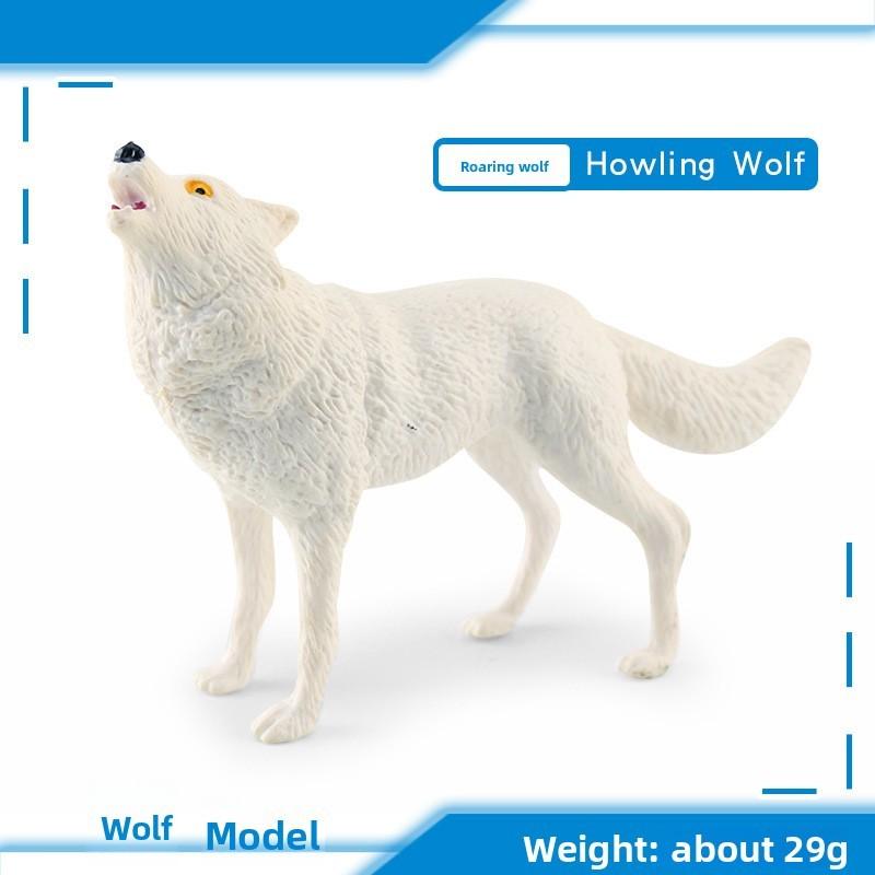 Wild Forest White Wolf Animal Pvc Static Model With Realistic Design For Collectors And Nature Enthusiasts