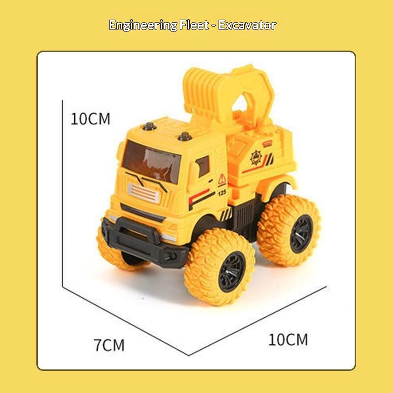 1Pcs Inertia Simulation Truck Toy Engineering Military Fire Sanitation Vehicle With Big Tire For Kids Play Birthday Gift