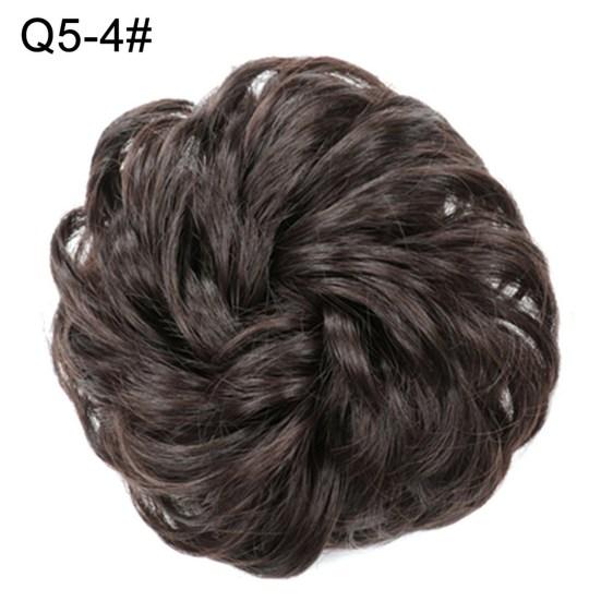 Women Hair Bun Ponytail Extension Wavy Curly Messy Chignon Hairpiece Scrunchie