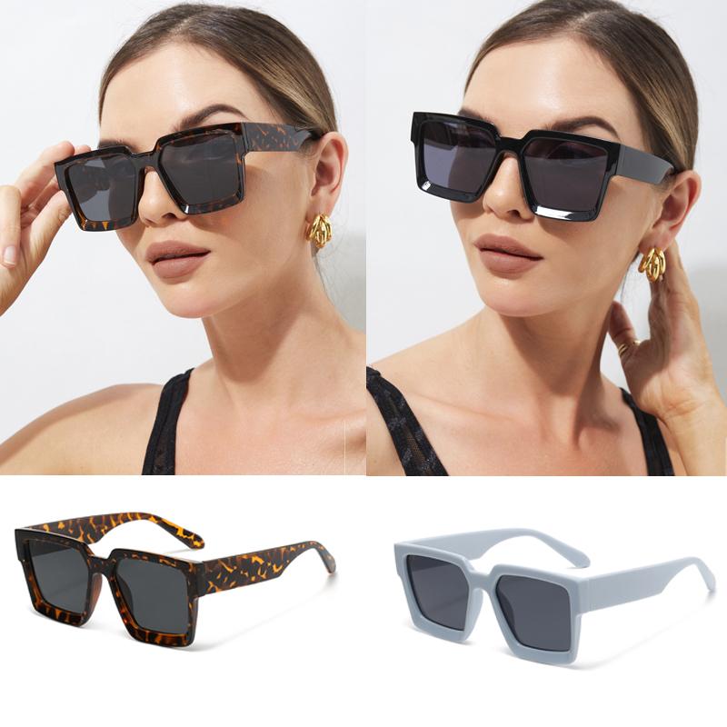 2pcs Female Retro Small Square Sunglasses Women Classics Brand Designer Green Sun Glasses Unisex Ins Popular Shades Eyewear