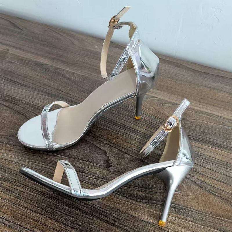 

Модные женские босоножки на высоком каблуке, дизайнерская элегантная обувь для платья, роскошные новые туфли-лодочки, летние 2025, модные шлепанцы, вечерние босоножки для платья 40 серебряный