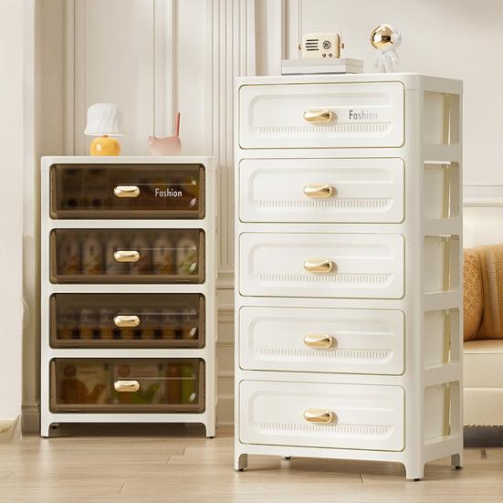 Storage Cabinet Strong Load-Bearing Heavy Duty Storage Organizer with Pulley Design Bedroom Living Room Decor